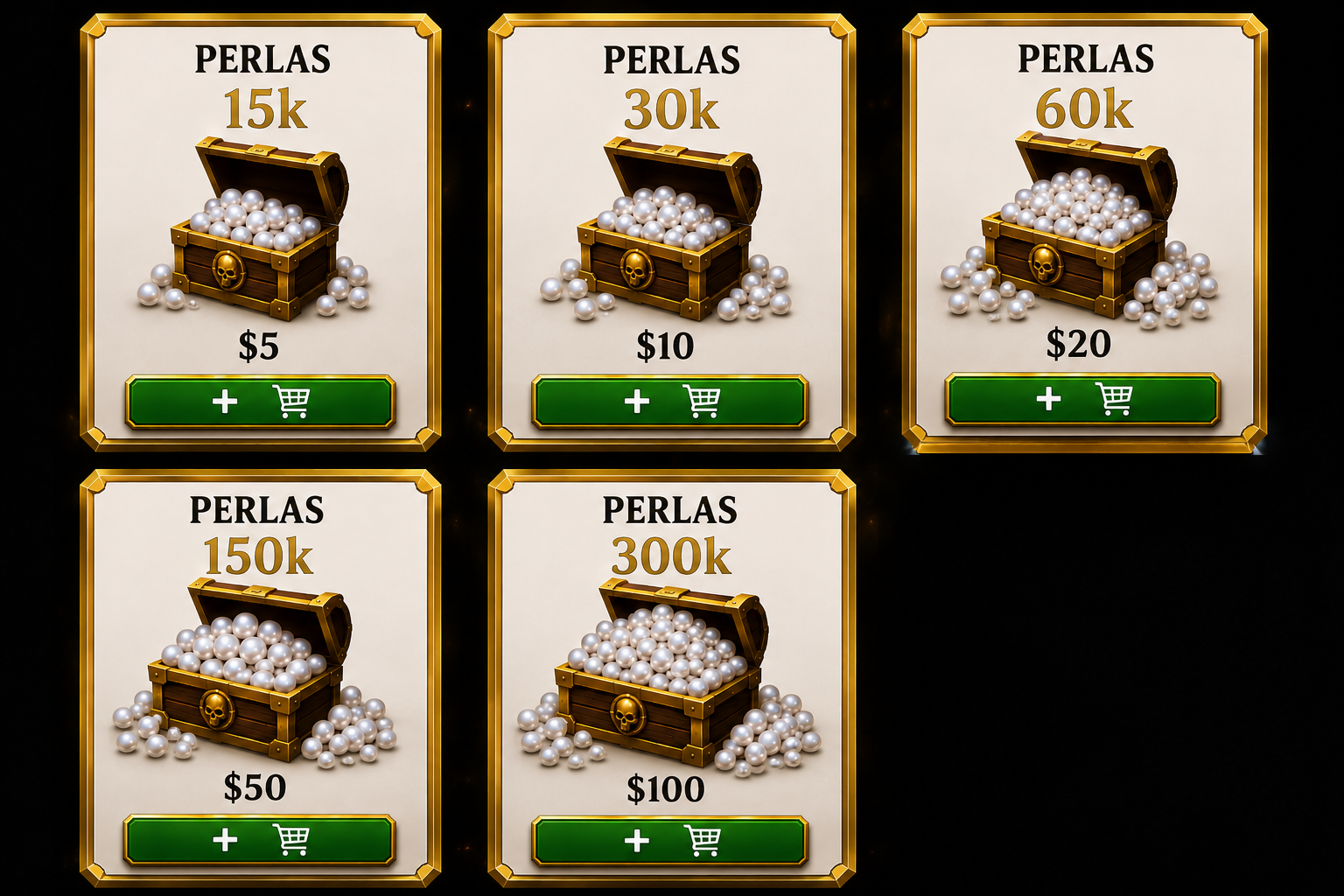 Paquetes de perlas